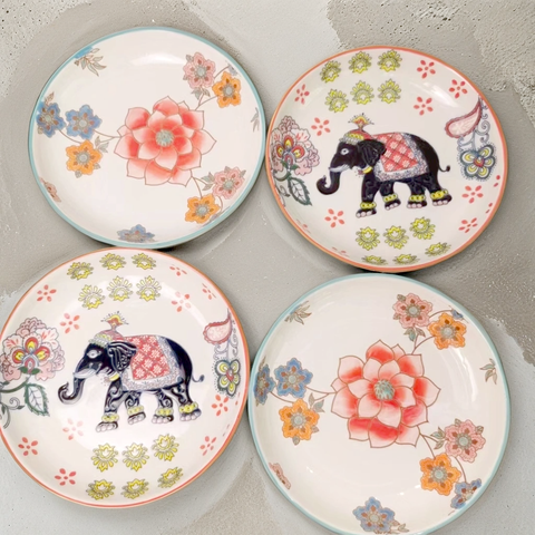 Hand Painted Relief Ceramic Plate