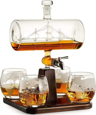 Glass Sailboat Decanter