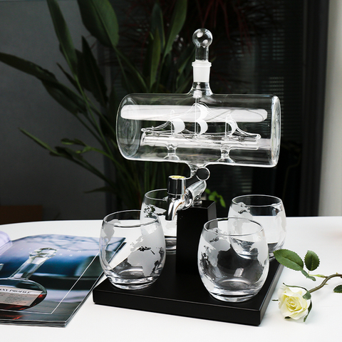Glass Sailboat Decanter
